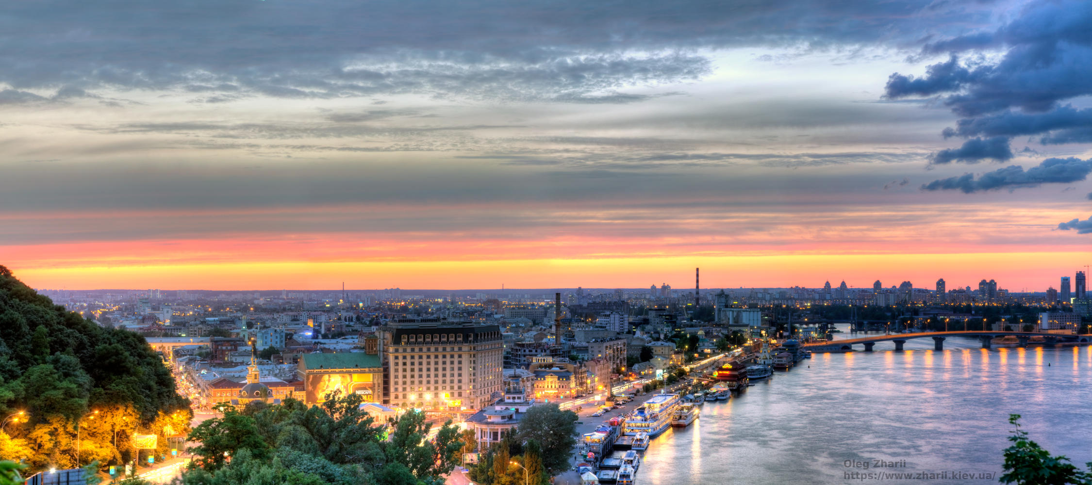 Right bank of the Dnipro river